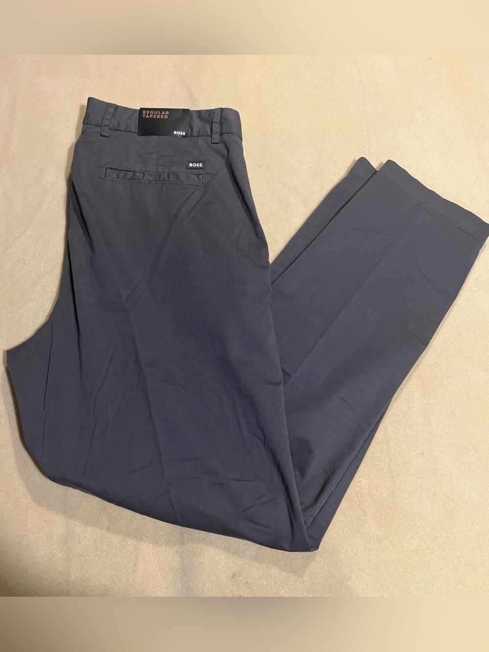 NWT HUGO BOSS Pants Mens Size 36 Gray Chino Tapered Leg Regular Fit Kane